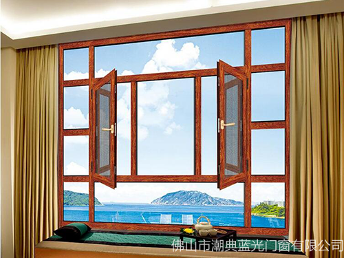 100斷橋雙色平開窗紗一體3